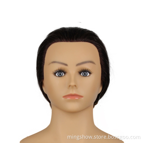 mannequin with human hair training dummy head